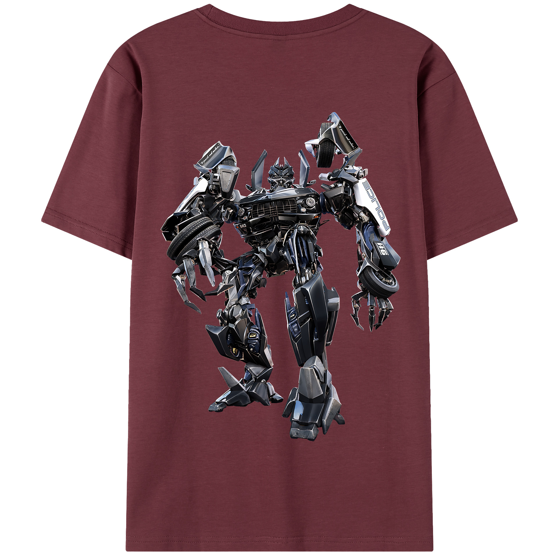 （画像用） Transformers トランスフォーマー 綿100％半袖Tシャツ（背面プリント）